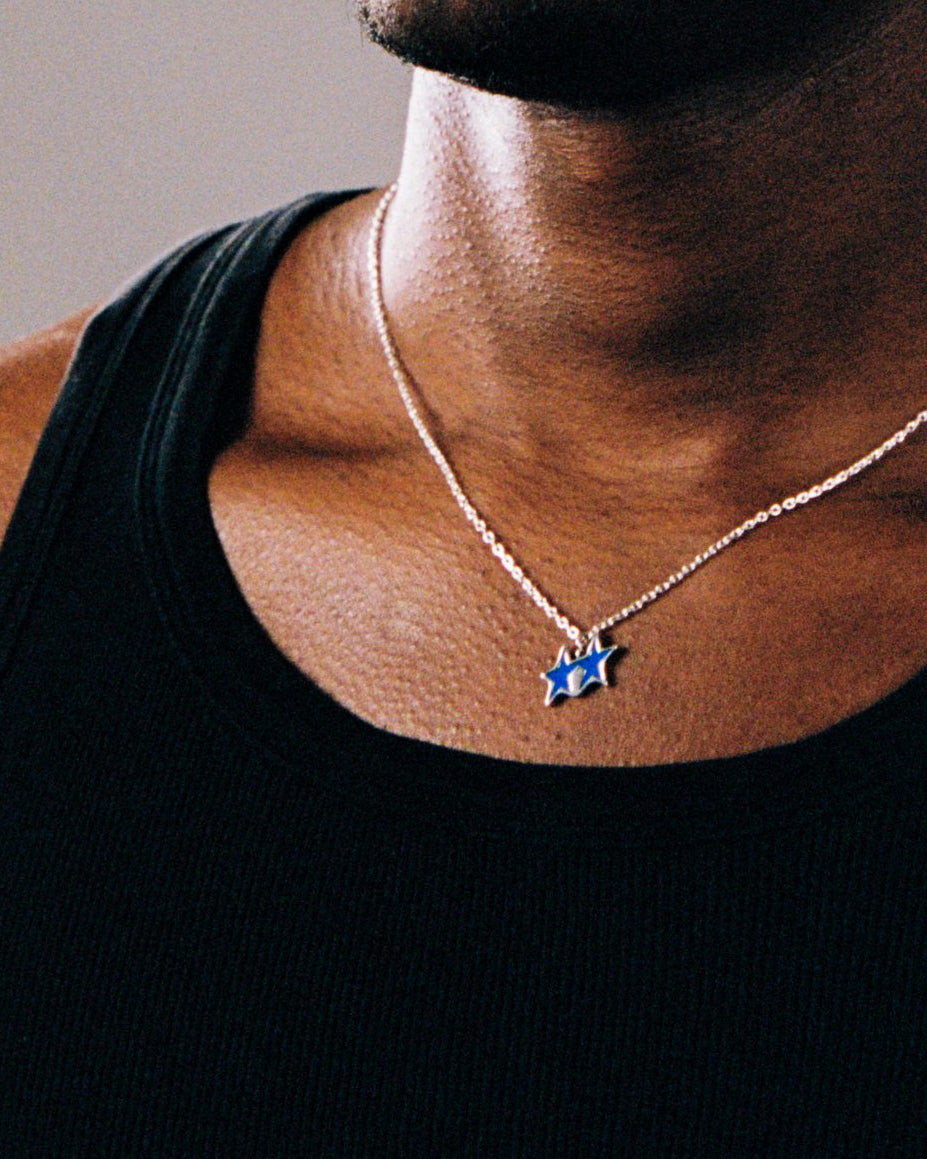Tilted Enameled Necklace