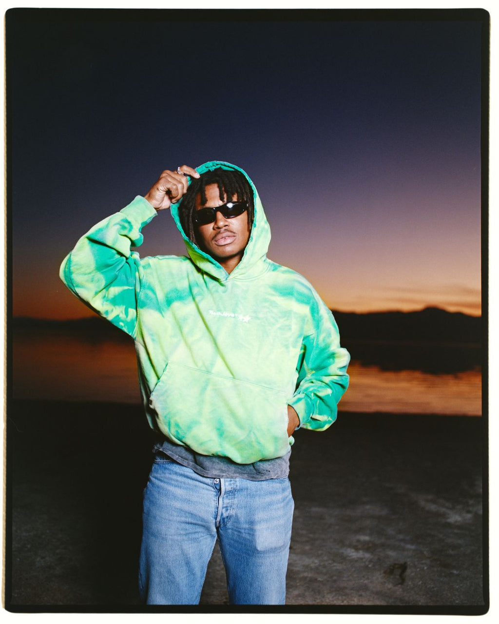 Sun Faded Green Icon Hoodie