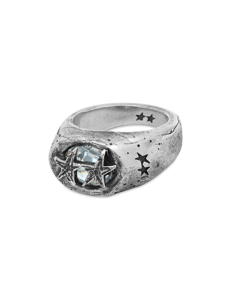 White Stone Superstar Signet