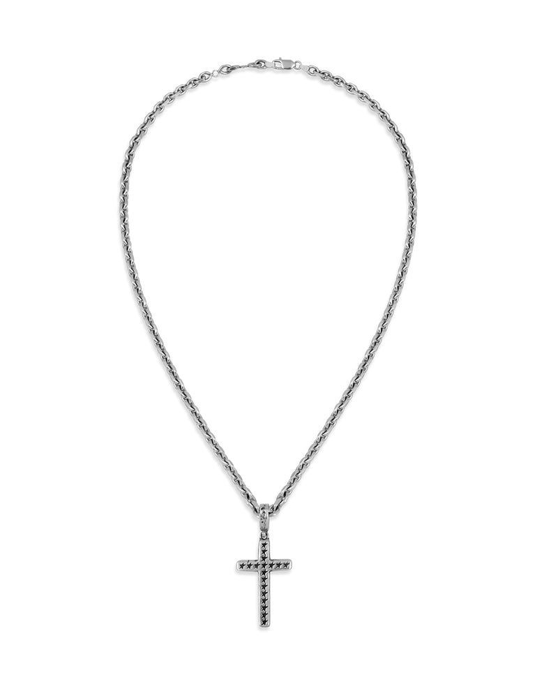 Big Monogram Icon Cross Necklace