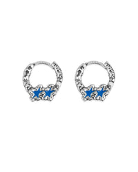 Blue Melted Stars Earrings
