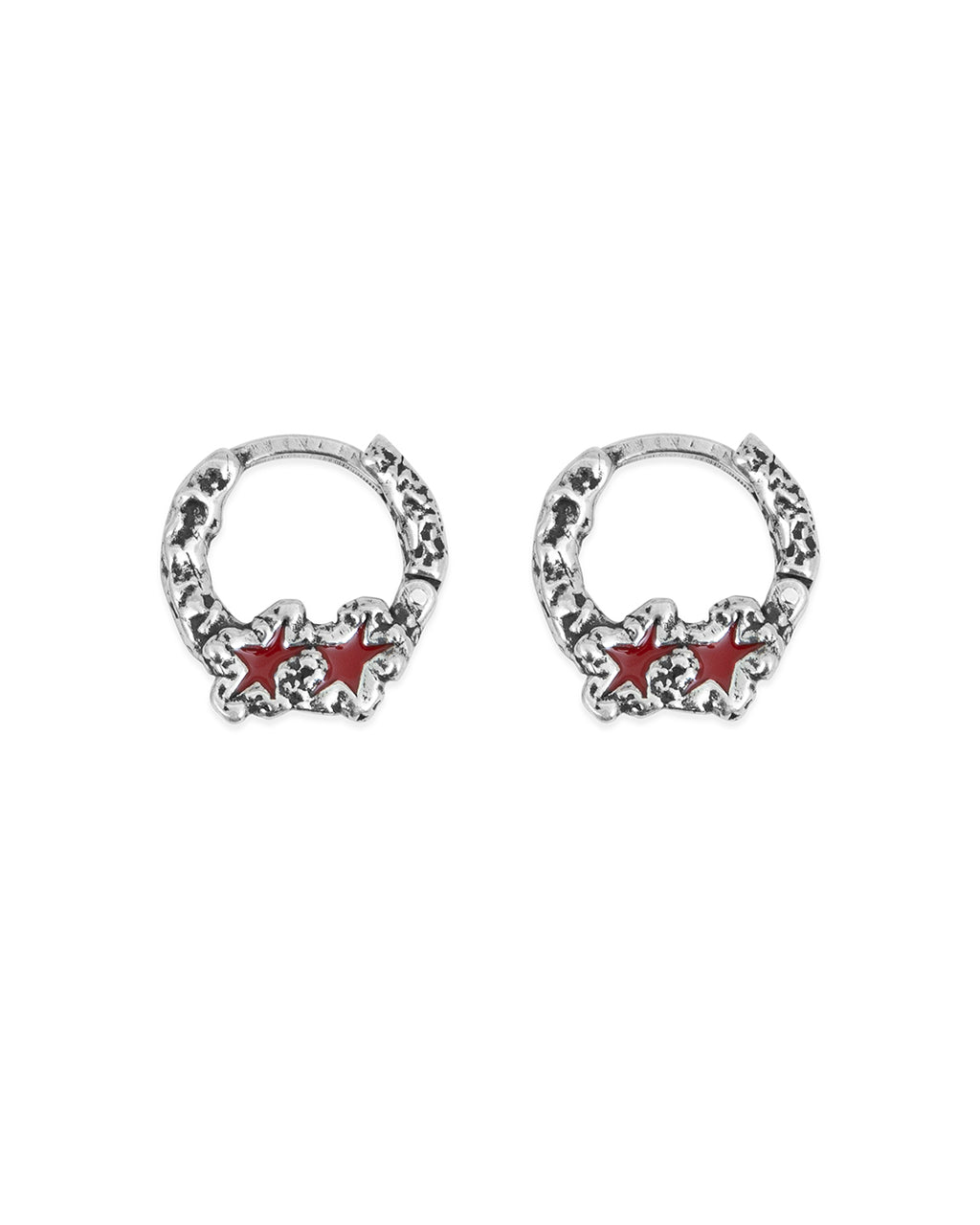 Red Melted Stars Earrings