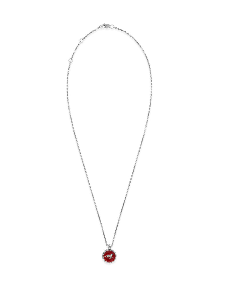Enameled Horse Necklace