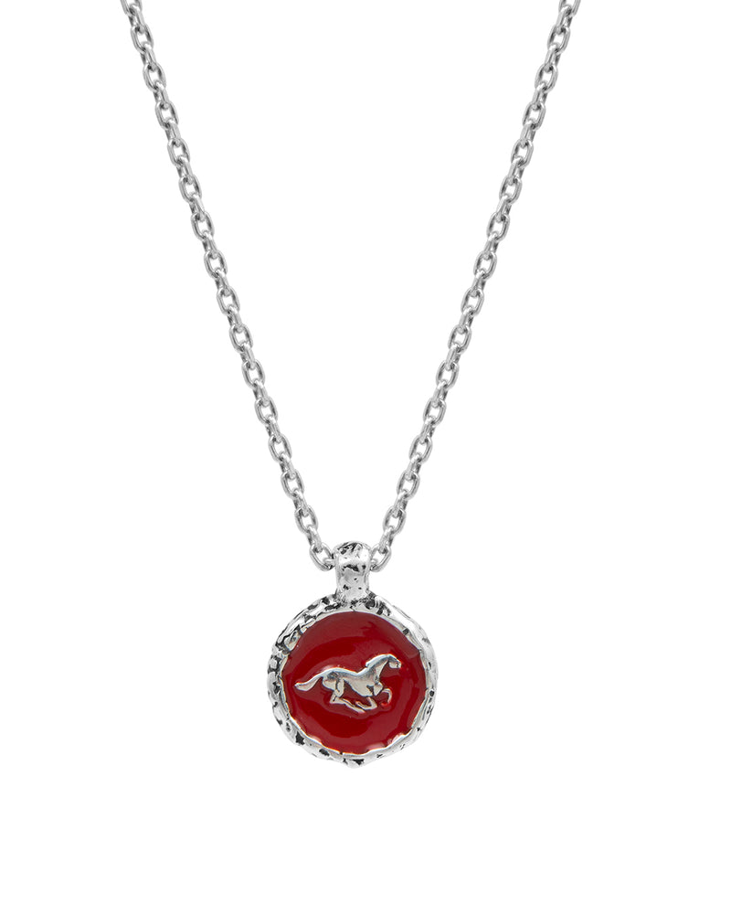 Enameled Horse Necklace