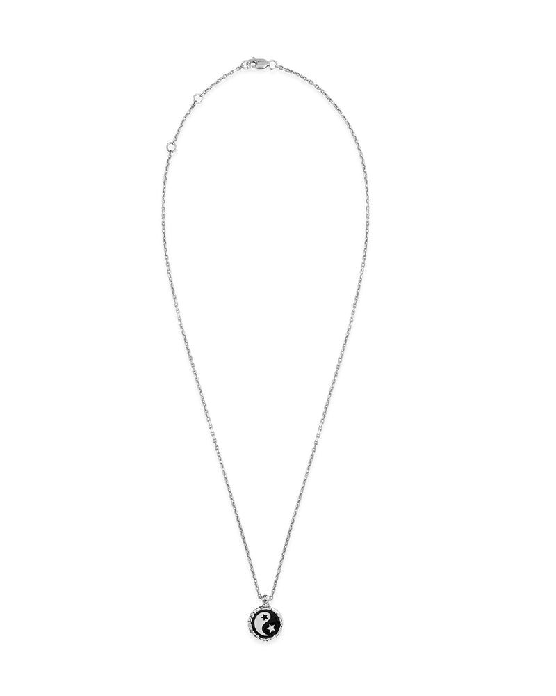 Enameled Yin Yang Necklace