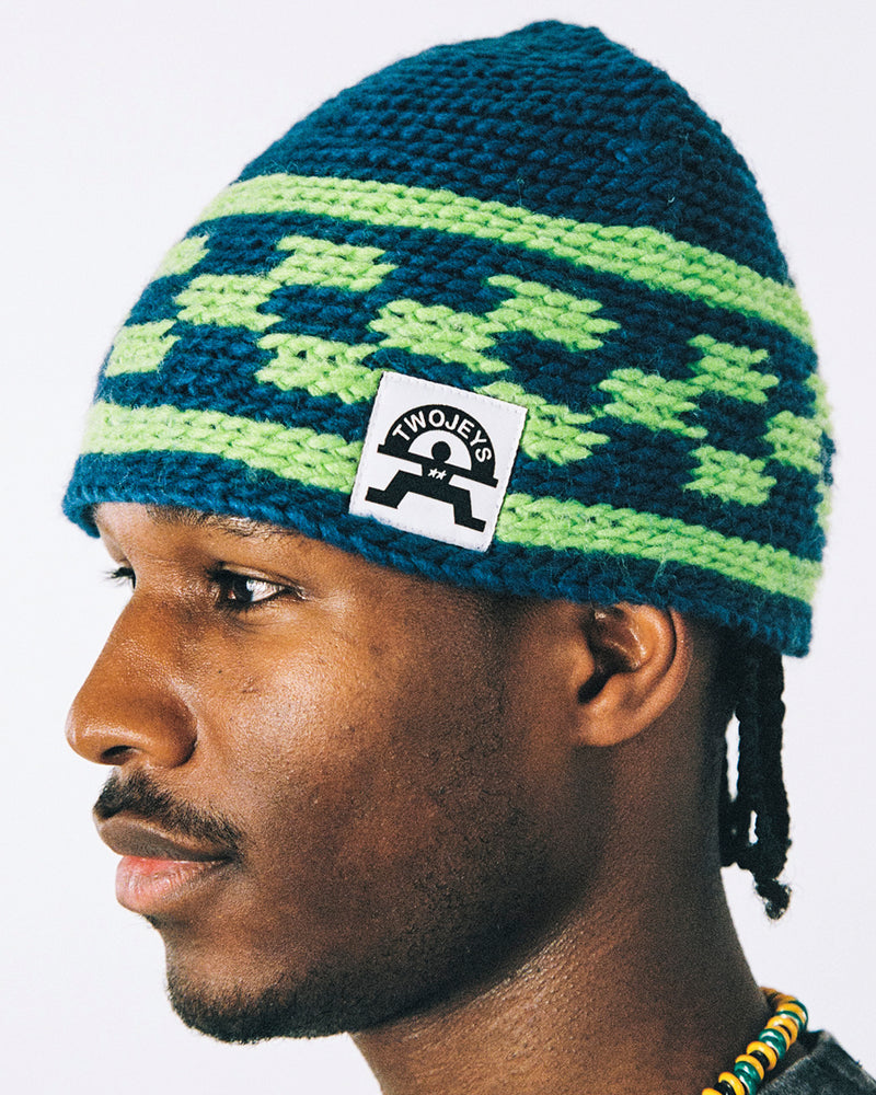 Knit Blue Beanie