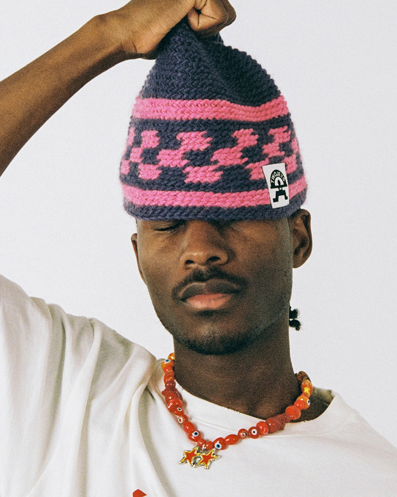 Knit Purple Beanie