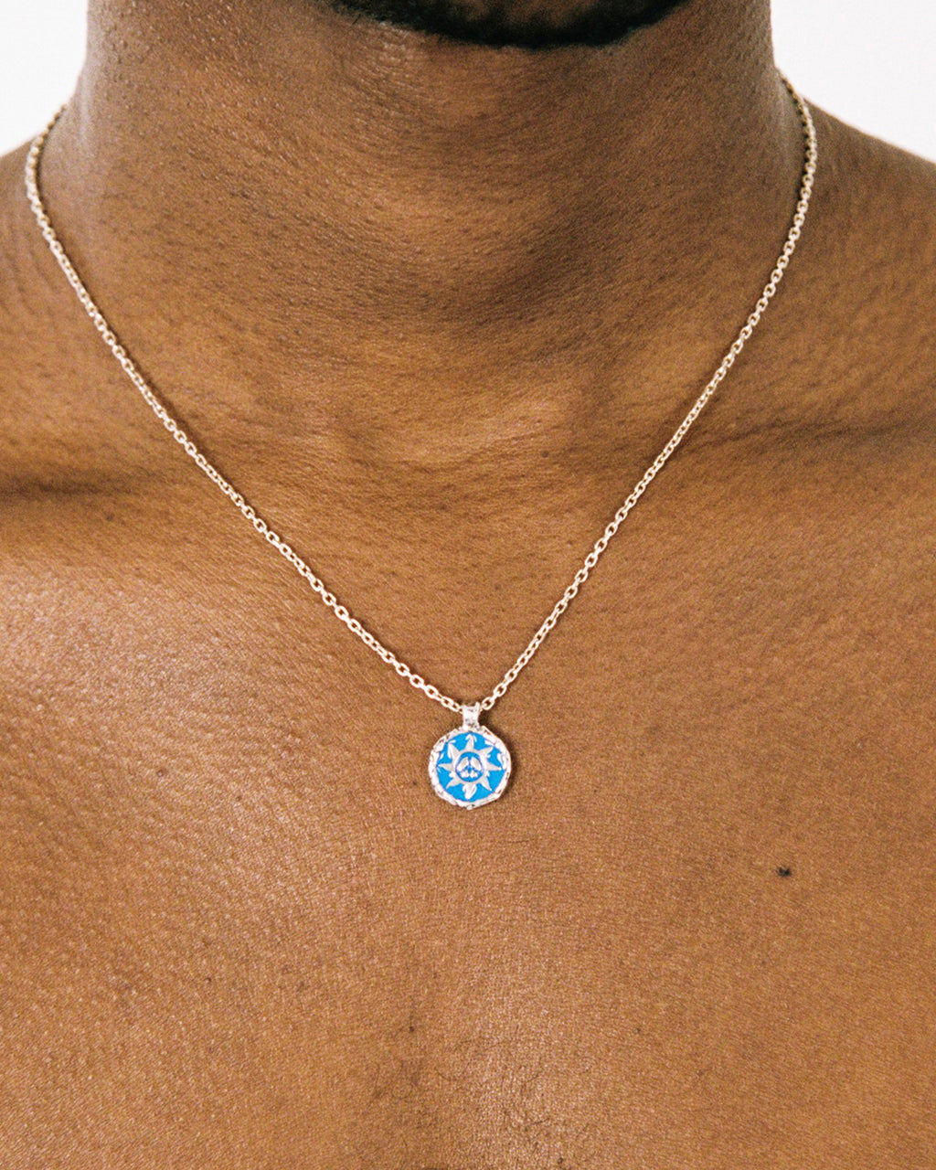 Enameled Peace Out Necklace