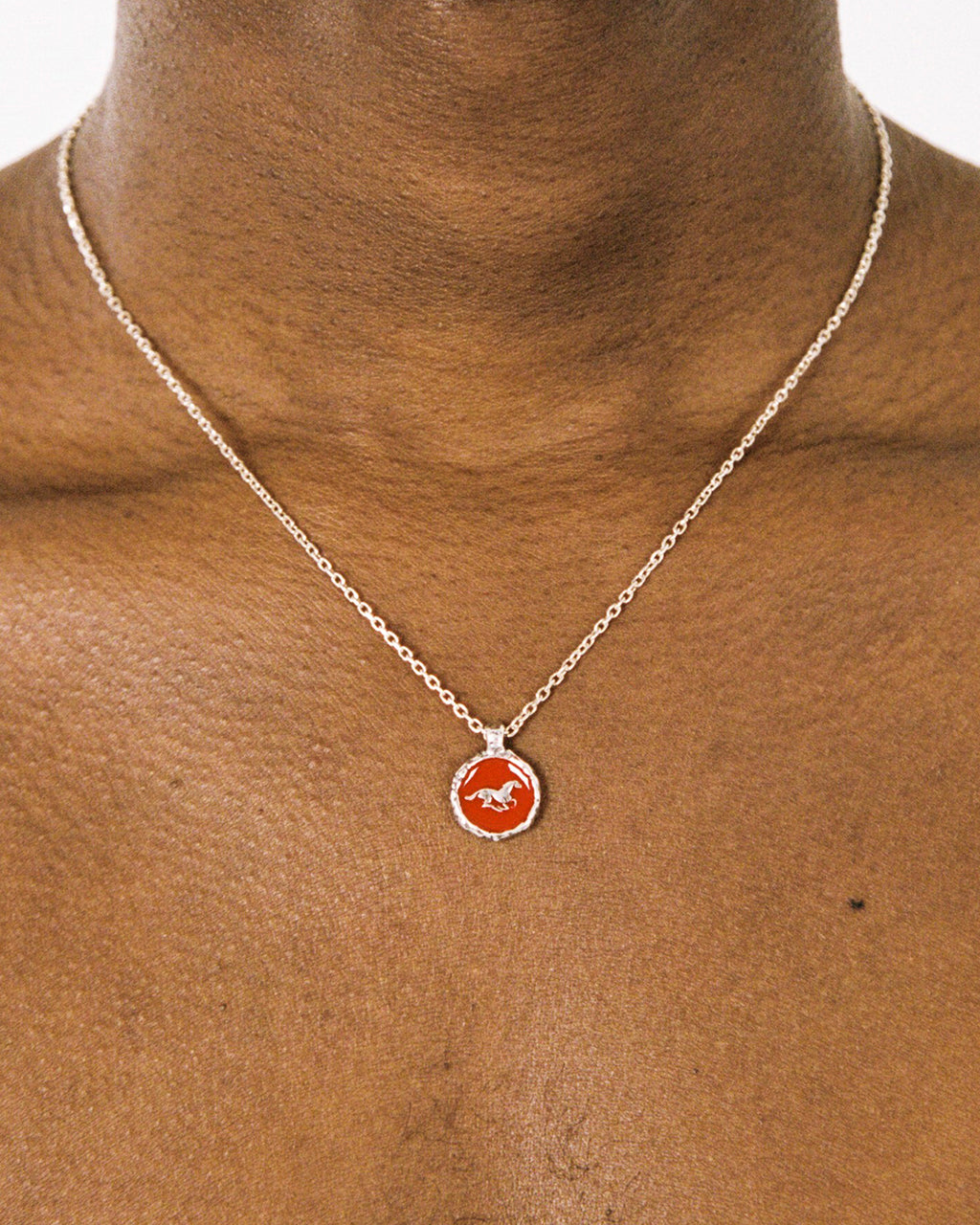 Enameled Horse Necklace