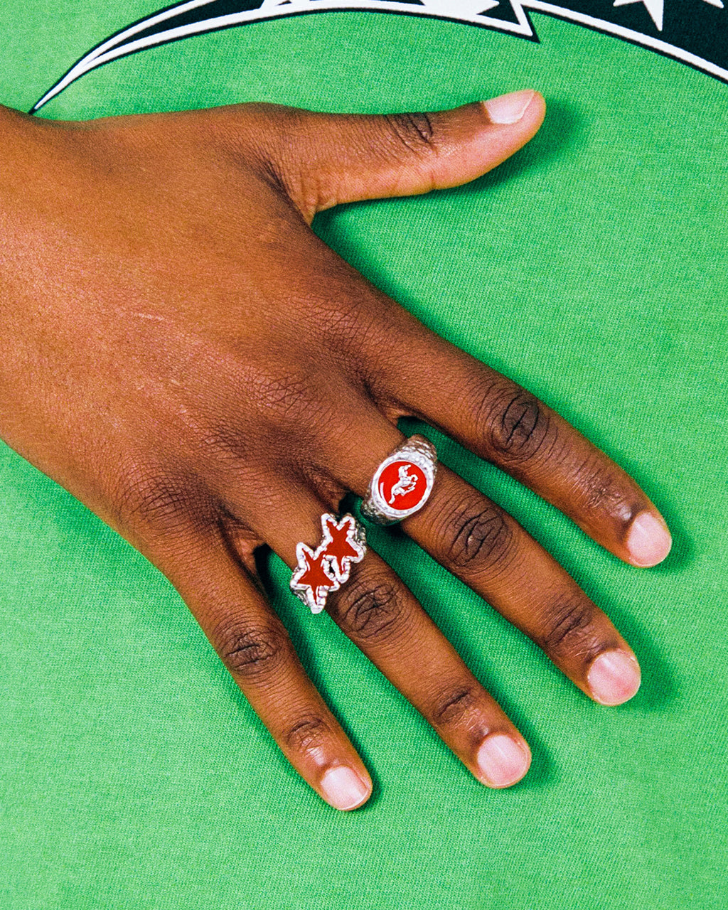 Enameled Horse Ring